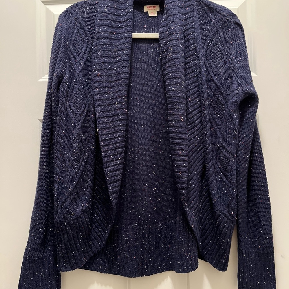 Women's Navy Blue Cardigan Sweater